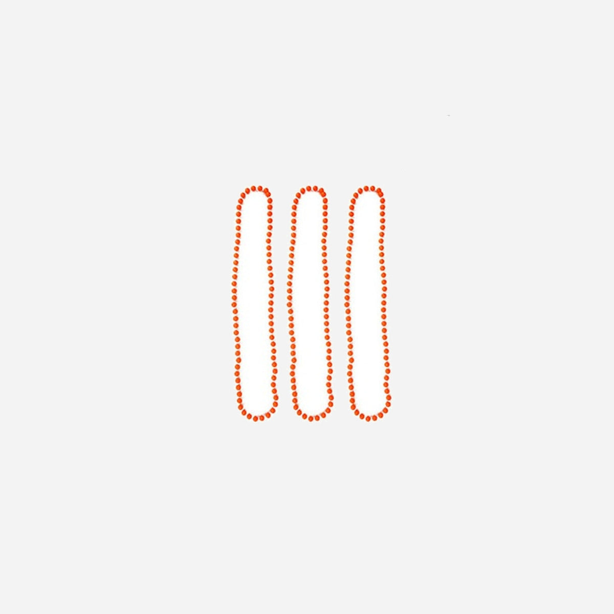 Lot de 3 colliers de perles en plastique néon orange
