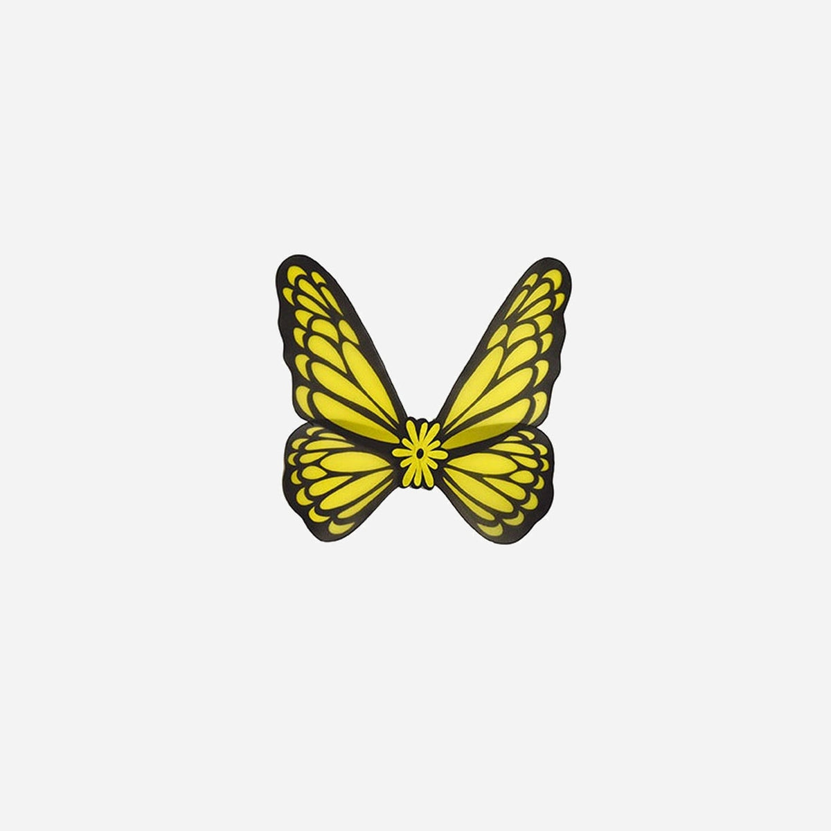 Ailes de papillon fluo jaune 76 cm