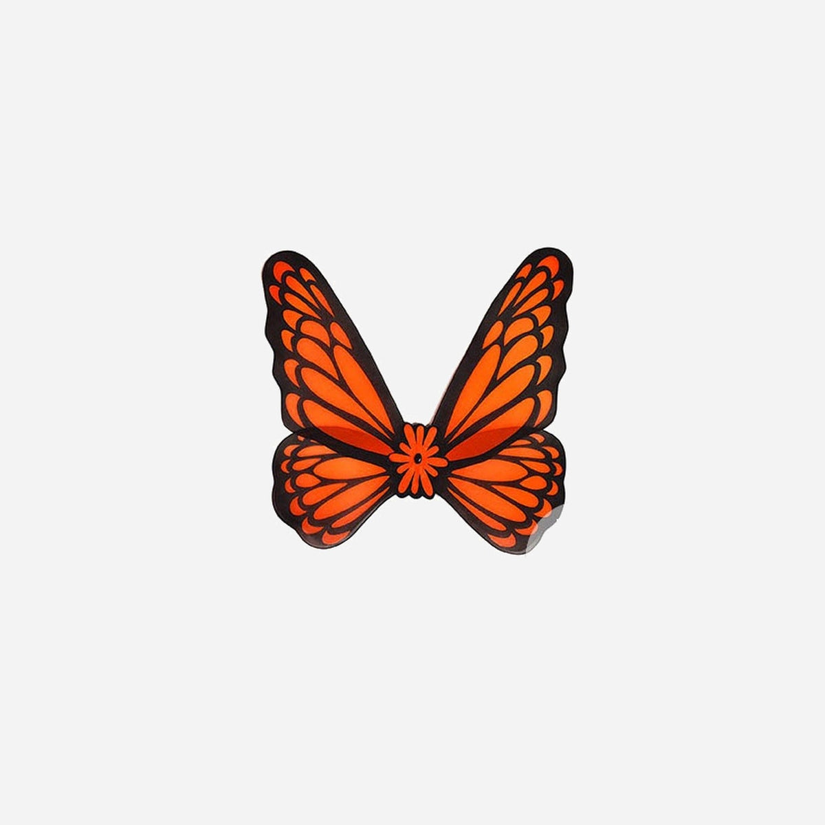 Ailes de papillon fluo orange 76 cm