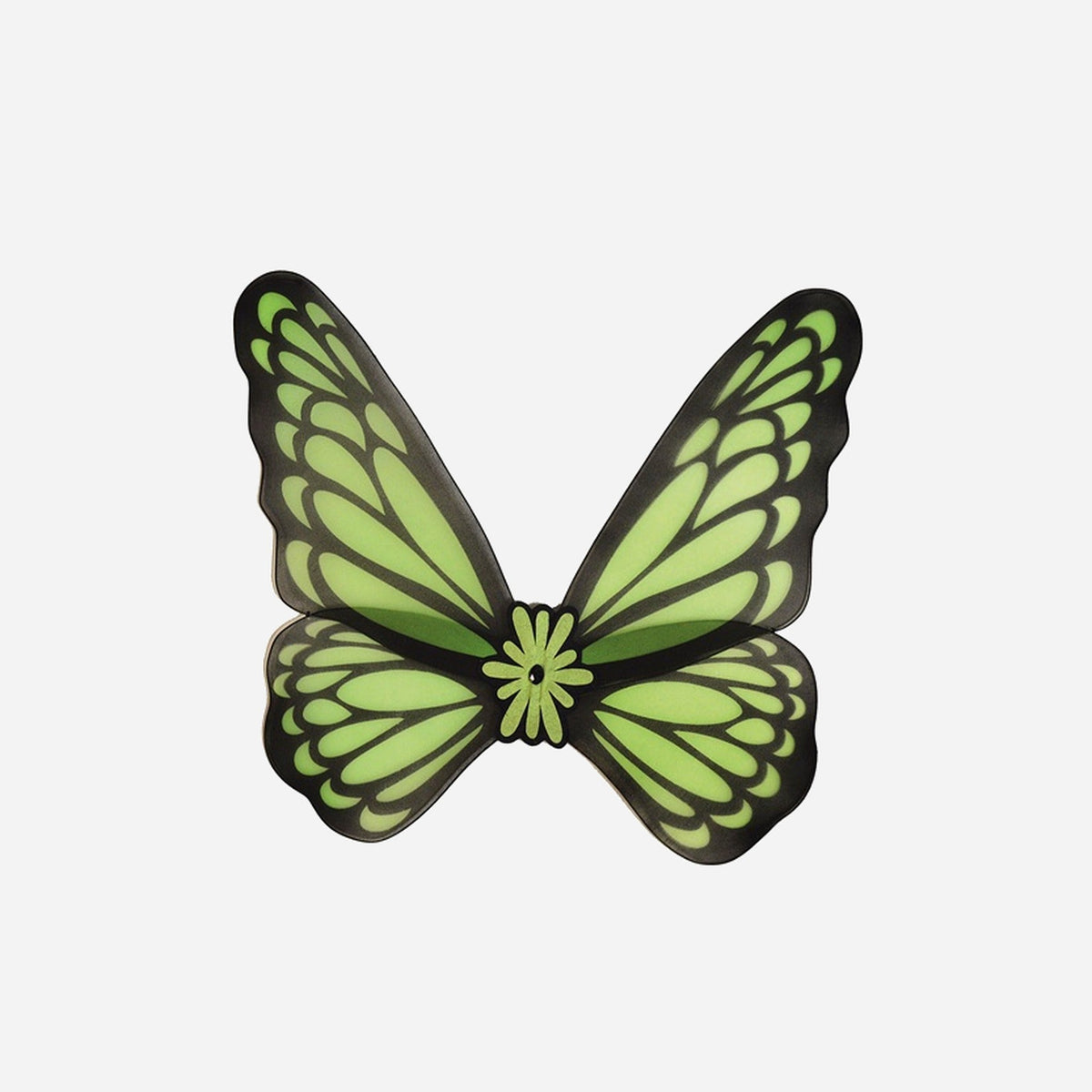 Ailes de papillon fluo vert 76 cm