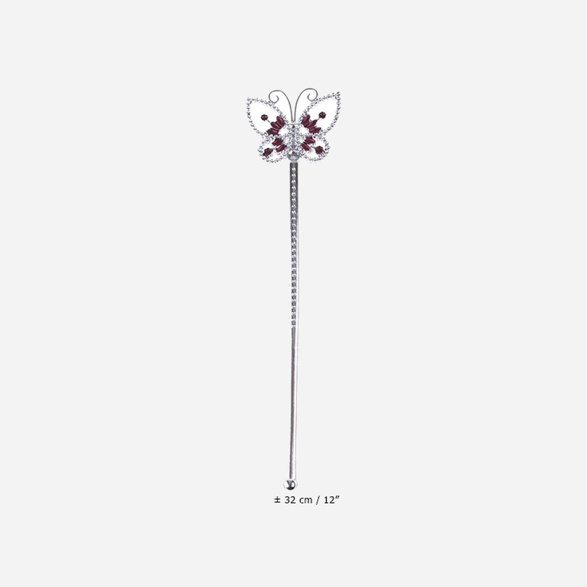 Baguette de fée papillon argent 32 cm