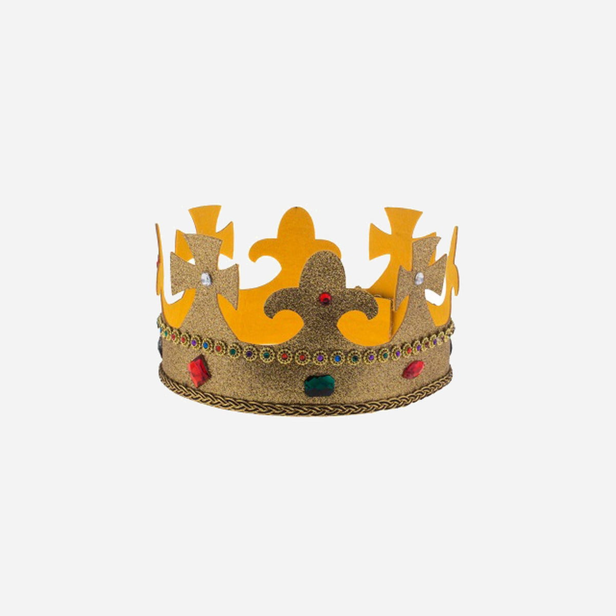 Couronne pointes et croix avec incrustations or