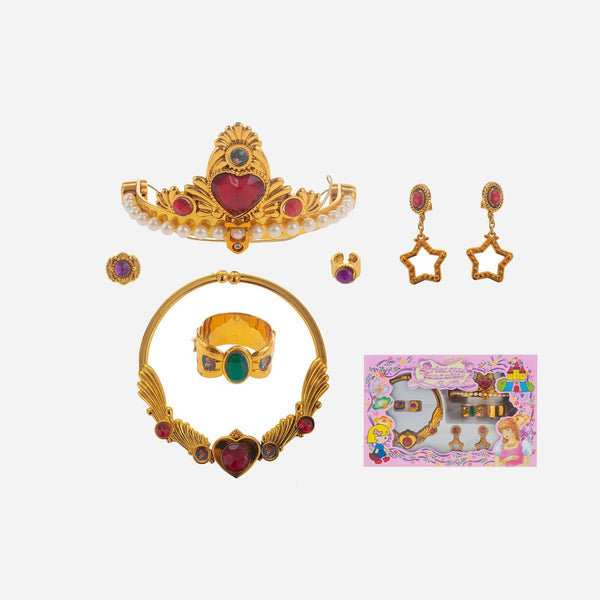 Set de bijoux princesse enfant or 7 pièces