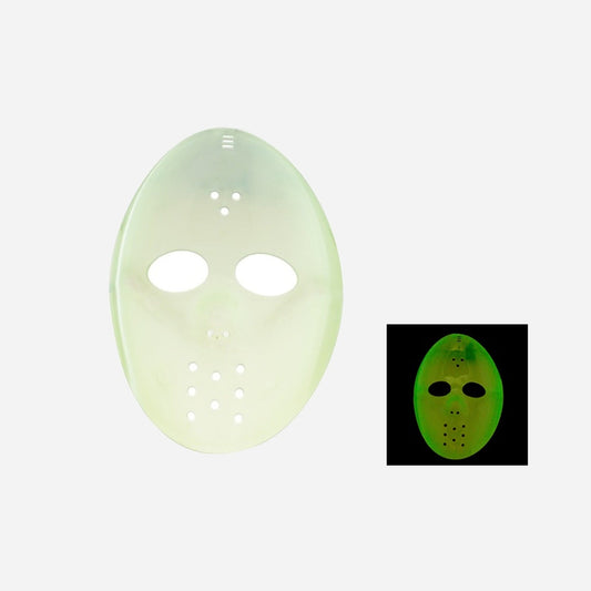 Masque de hockey phosphorescent fluorescent gid adulte