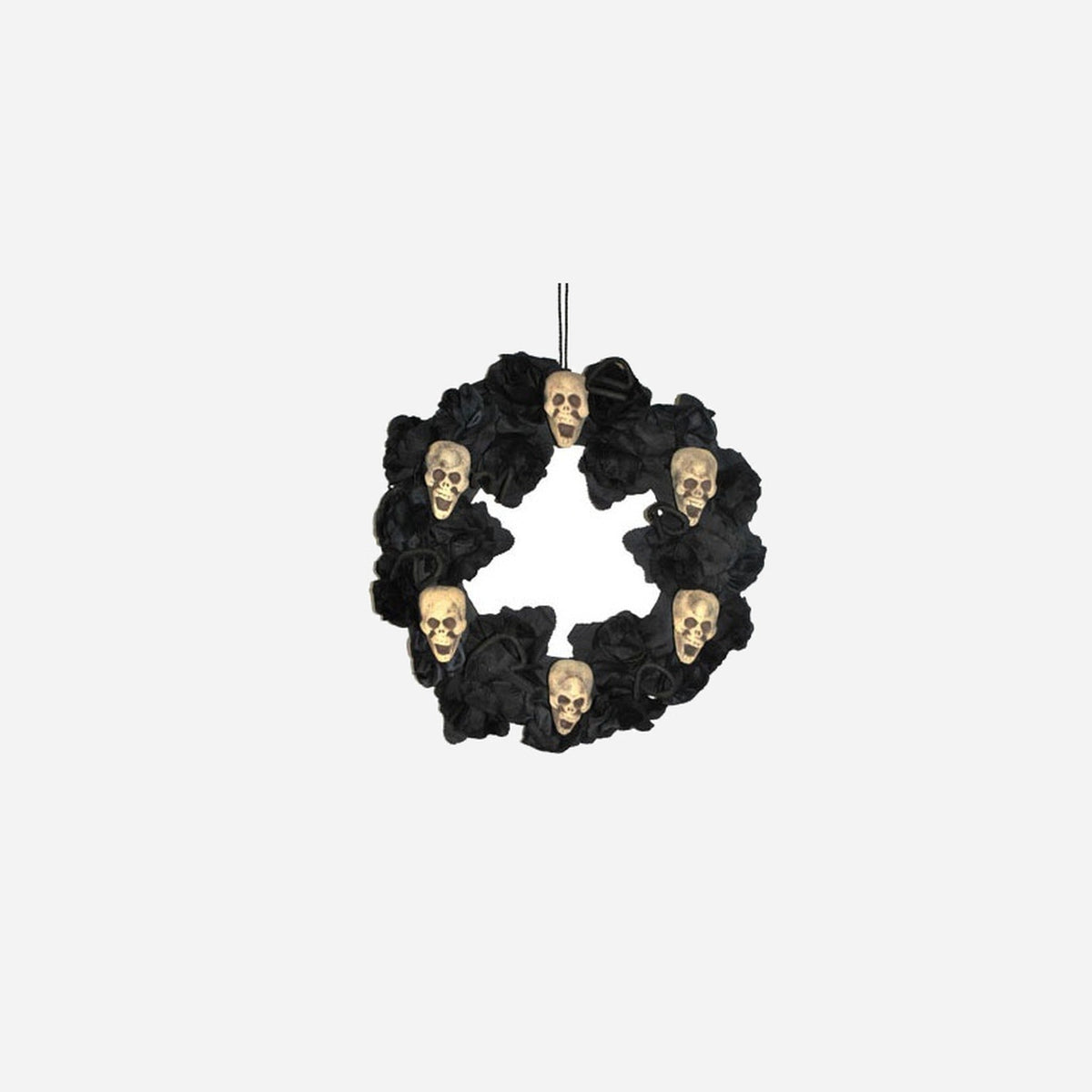 Couronne noire avec crânes diamètre 50 cm