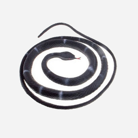 Serpent vipère noir gris 80 cm
