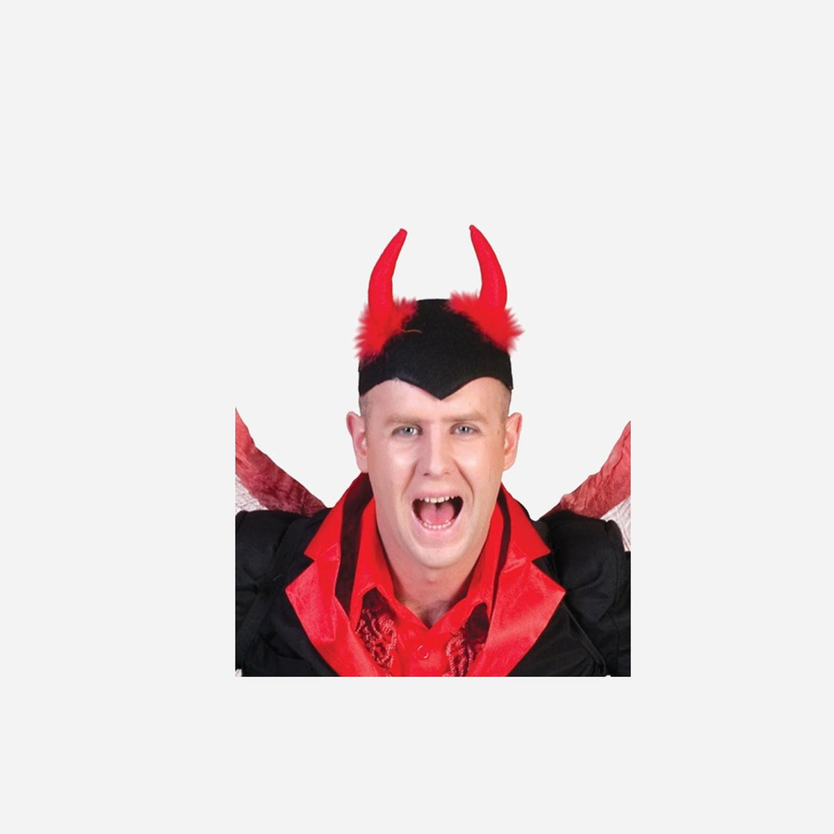 Chapeau cornes de diable rouge