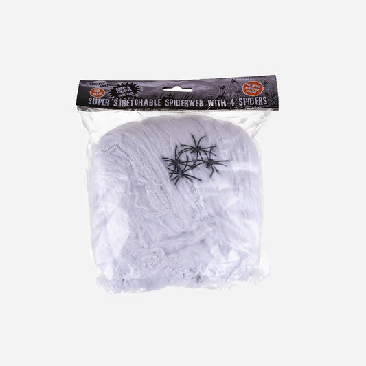 Toile d'araignée 300 g et 4 araignées
