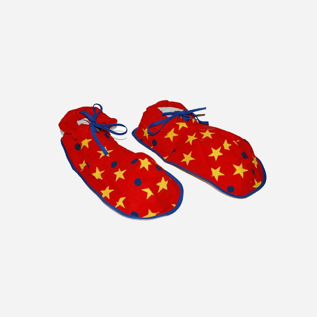 Paire de chaussons clown rouge à étoiles de déguisement