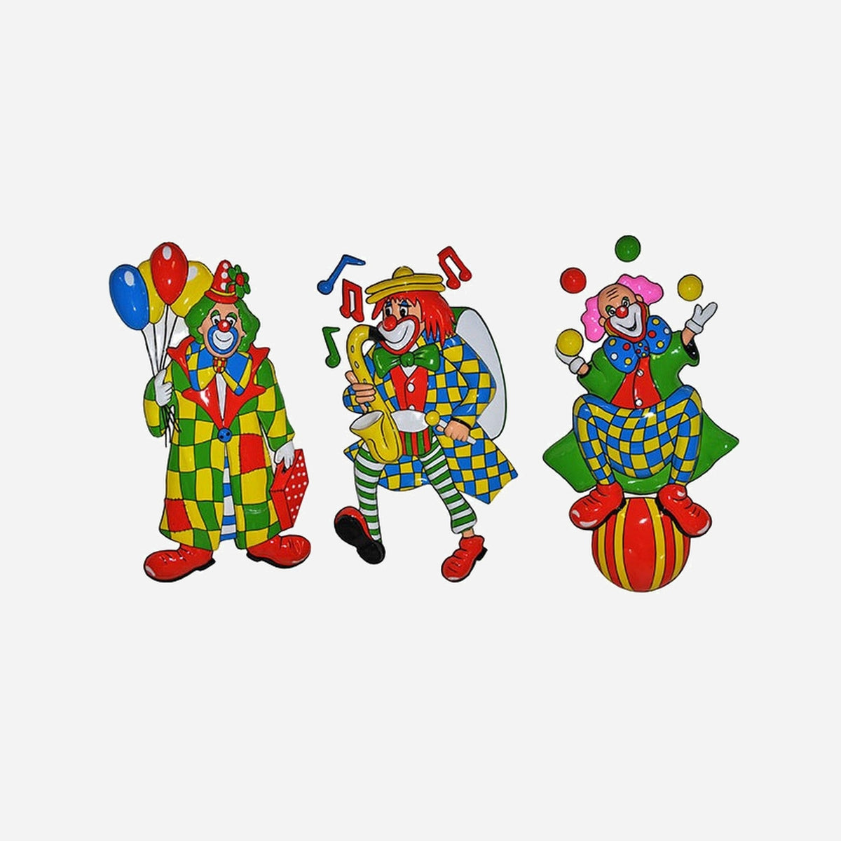 Décoration murale clown assorti 60 cm