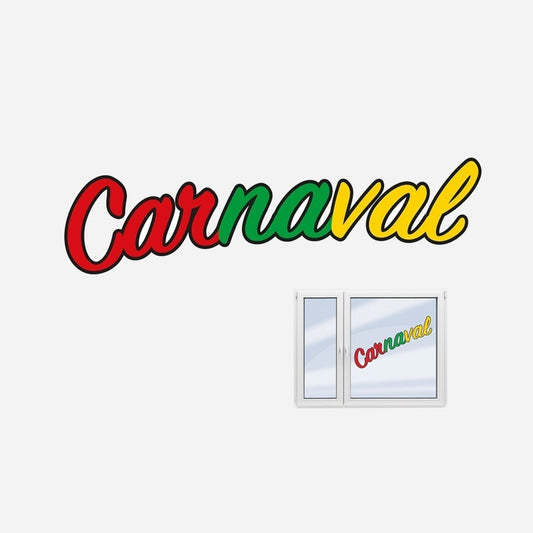 Décoration fenêtre carnaval électrostatique 100 × 37 cm