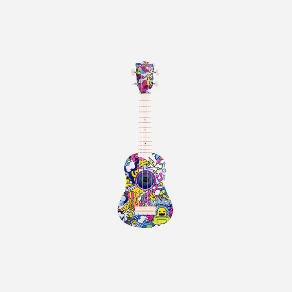 Guitare ukulélé motifs graffitis colorés 53 cm