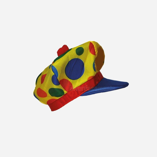 Casquette de clown avec pompon fantaisie