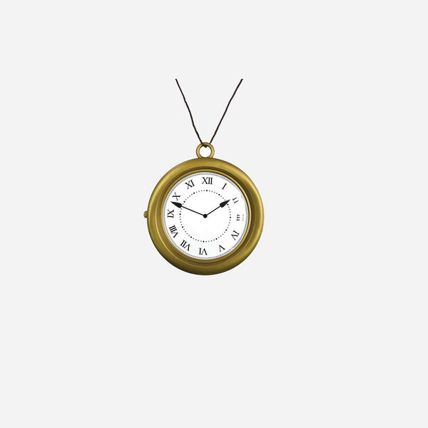 Collier horloge steampunk or 20 cm