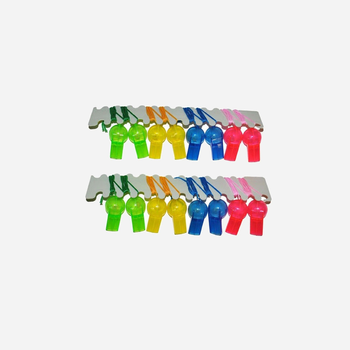Lot de 16 sifflets en plastique boule