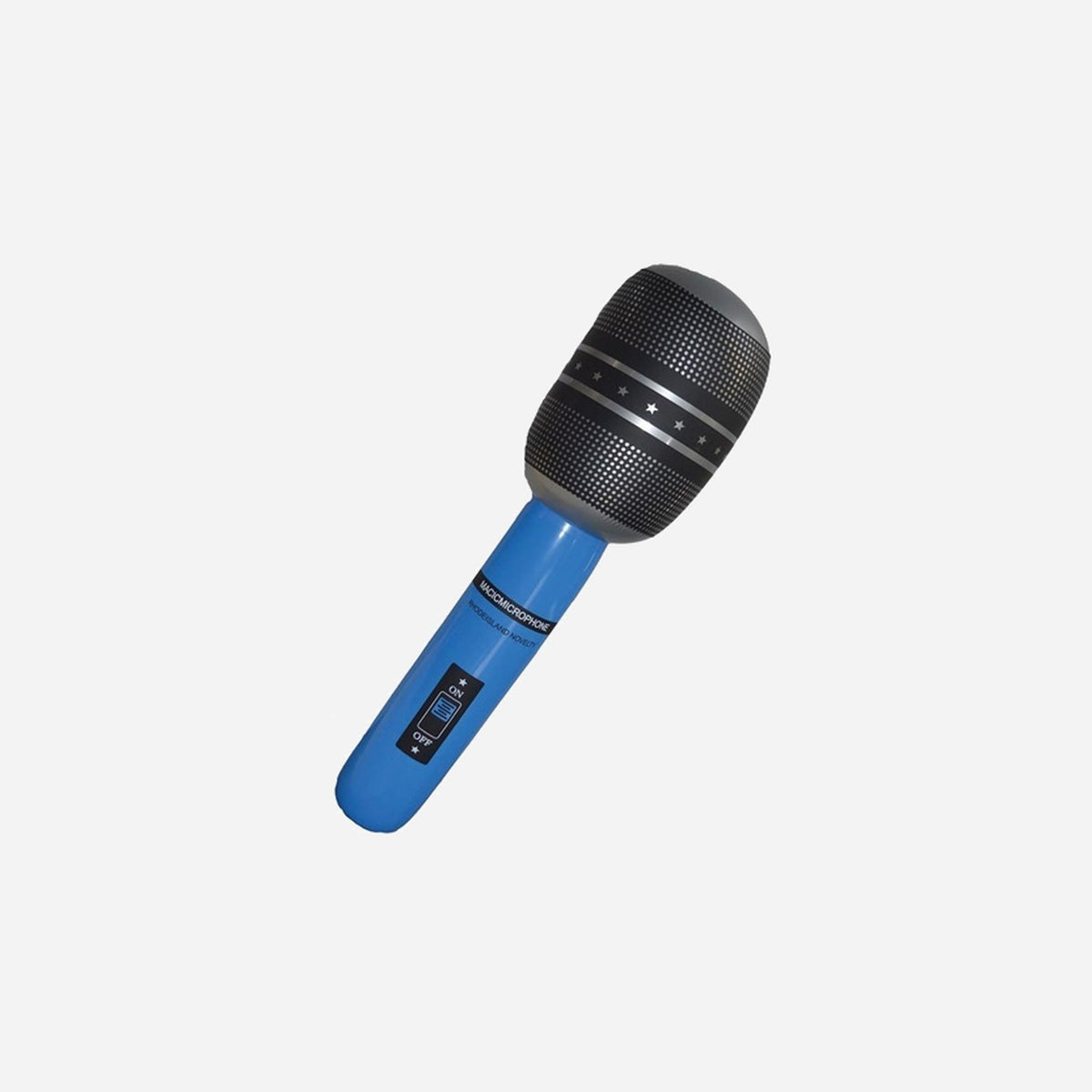 Microphone gonflable géant bleu 75 cm