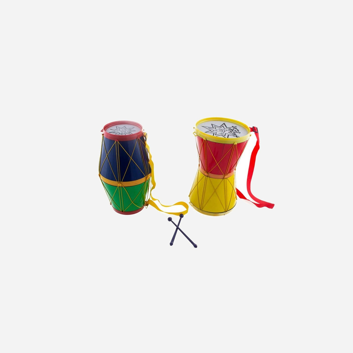 Mini tambour avec baguettes 32 cm assorti