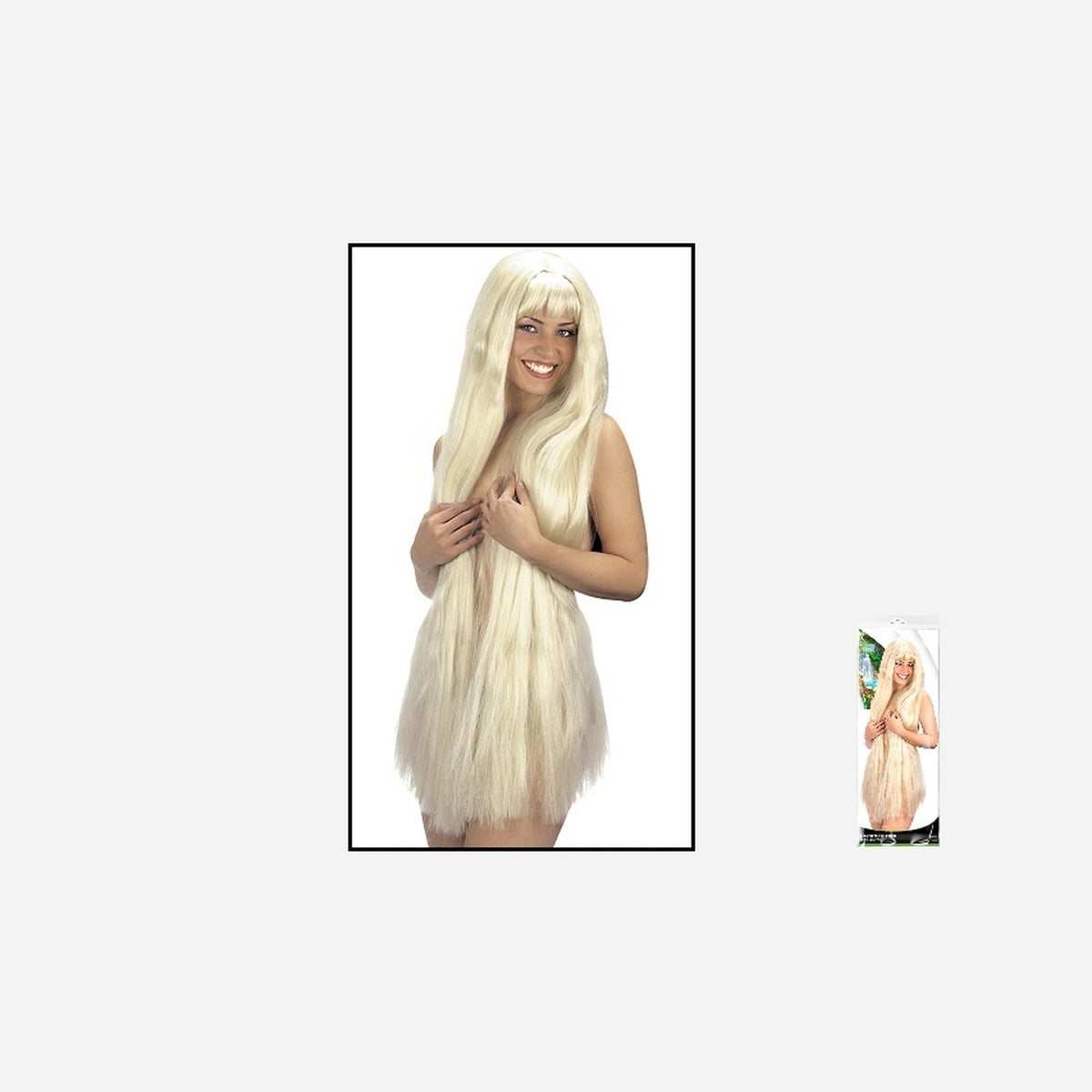 Perruque cheveux extra longs blonde 1 m