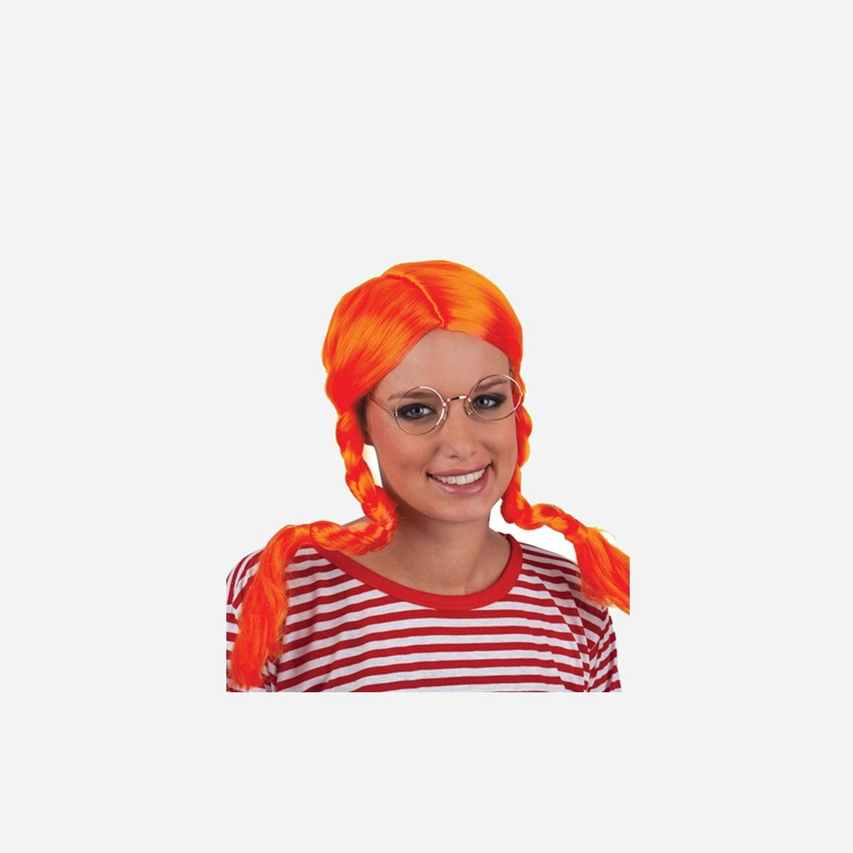 Perruque Fifi avec couettes orange