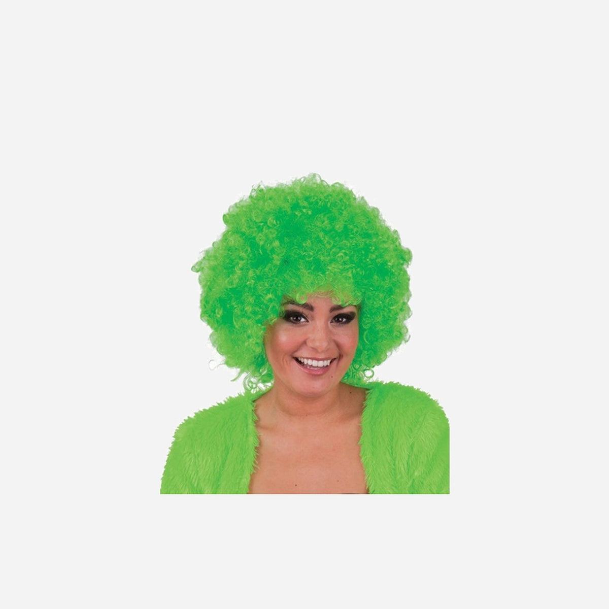 Perruque hippy afro vert