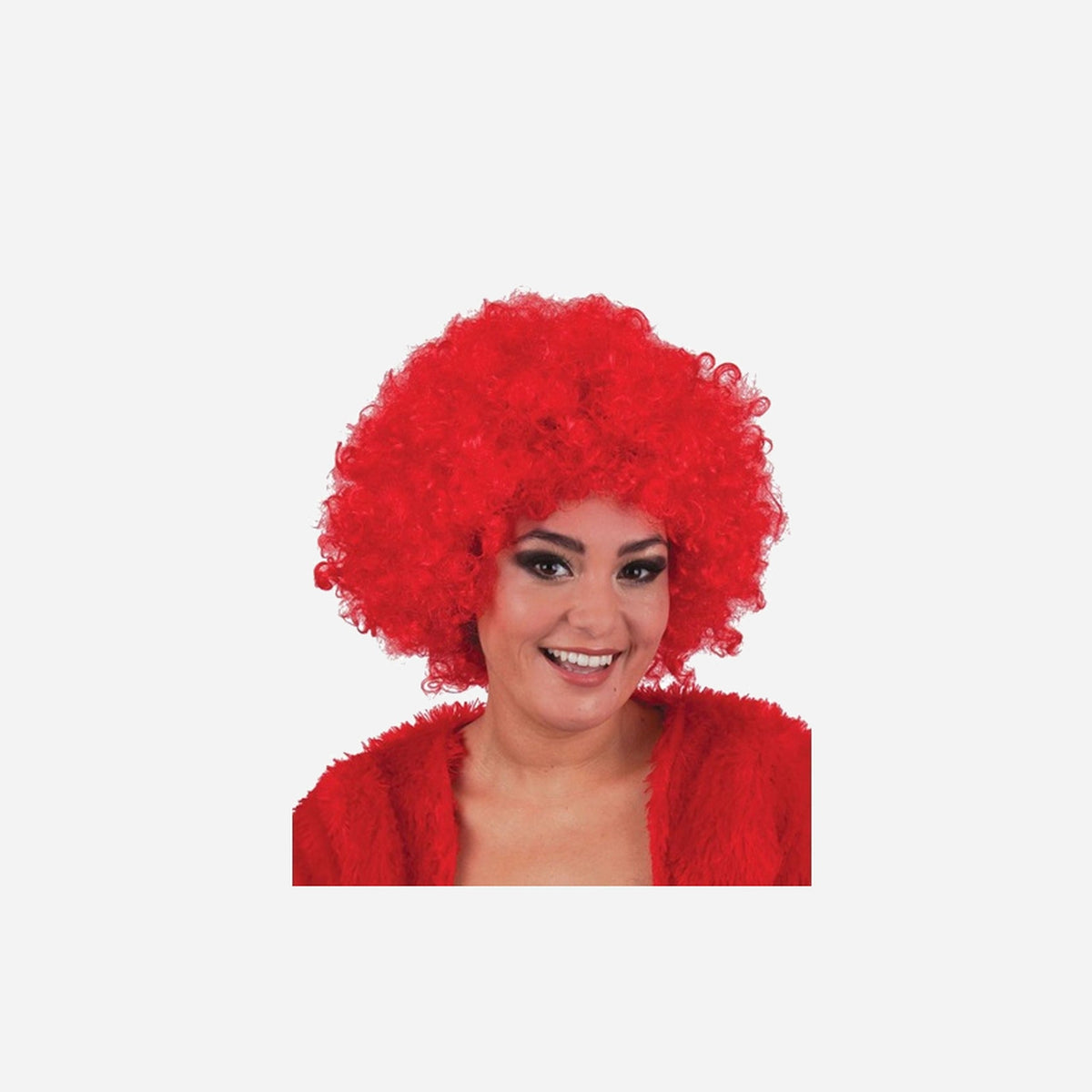 Perruque hippy afro rouge