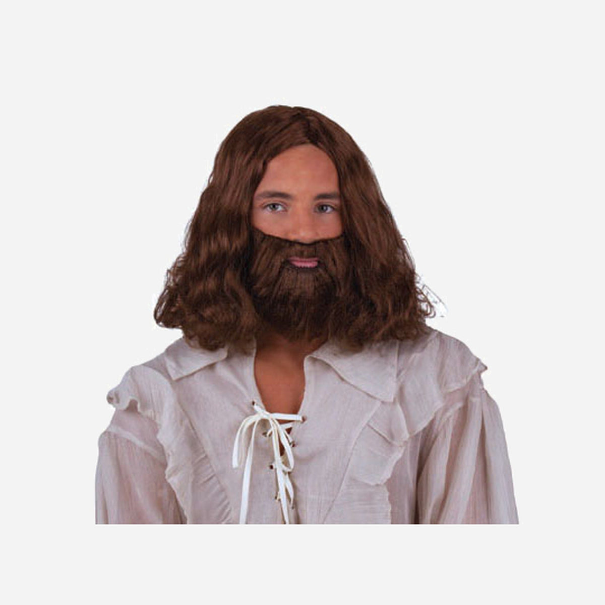 Perruque et barbe mousquetaire brun