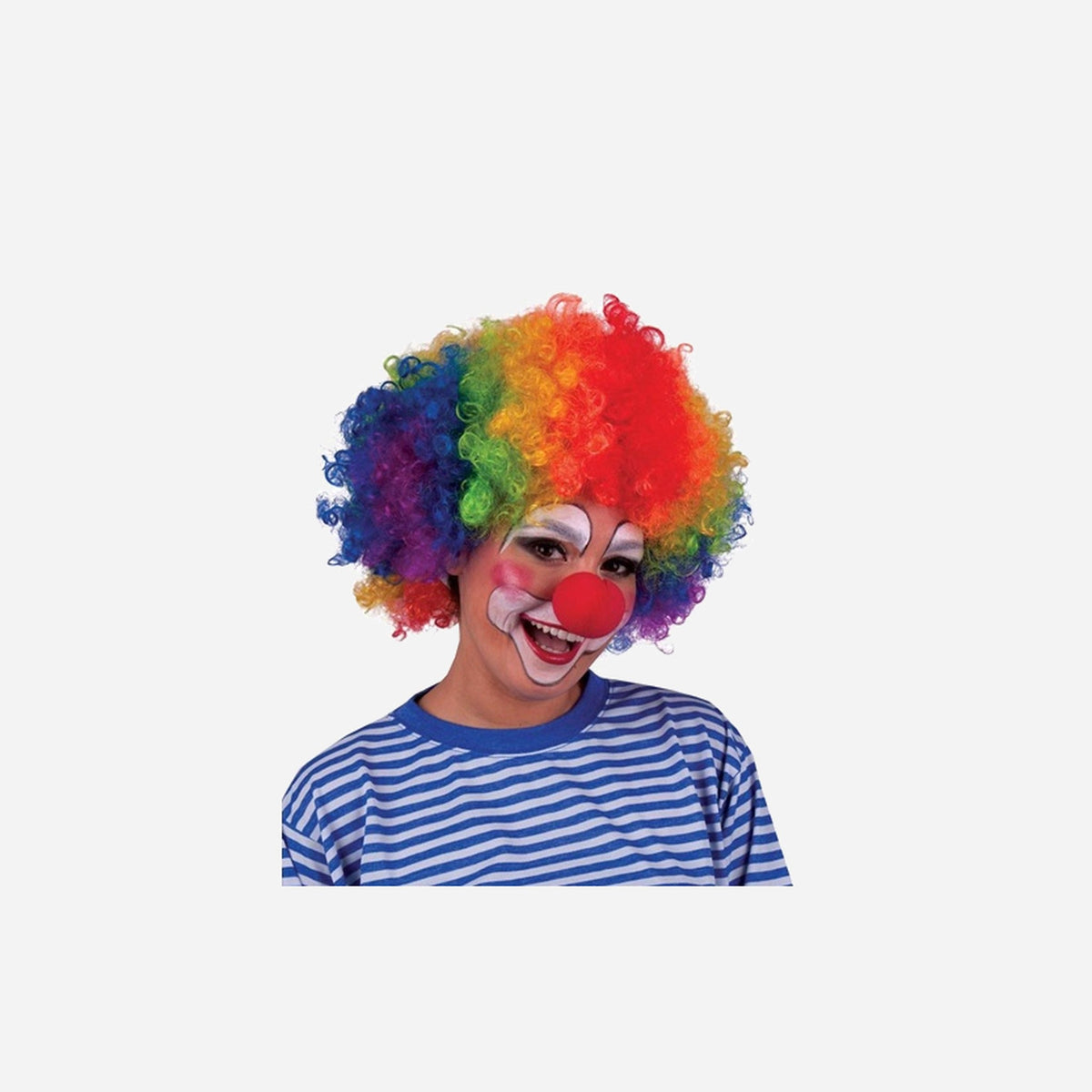 Perruque afro clown arc en ciel rainbow
