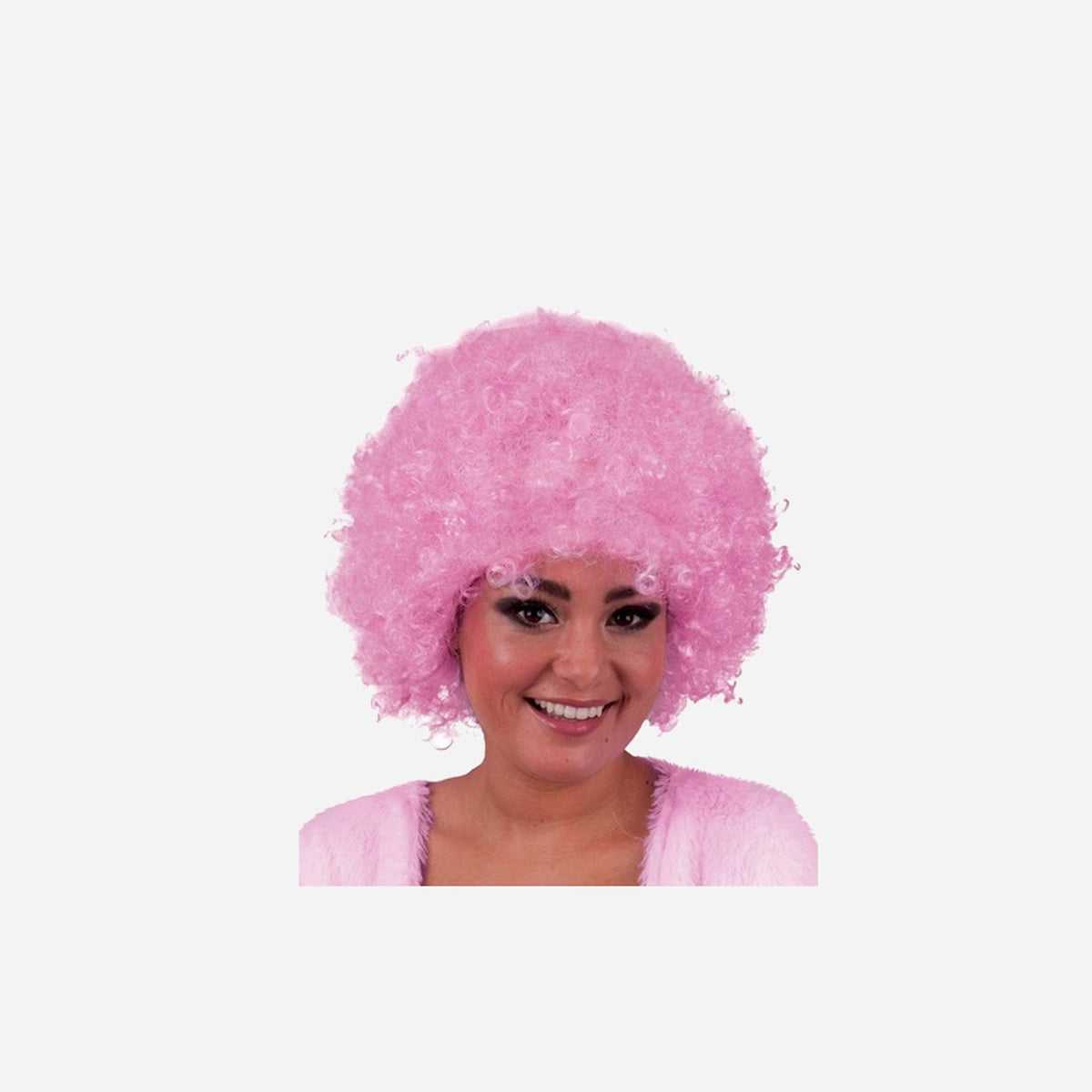 Perruque hippy afro rose clair