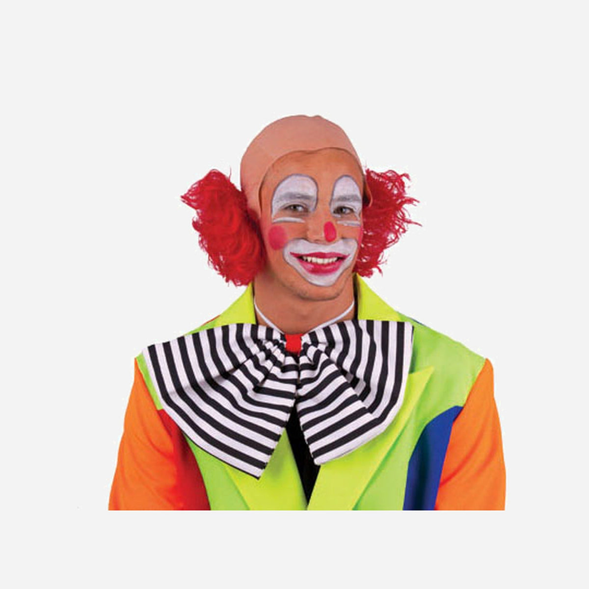 Perruque clown dégarni rouge