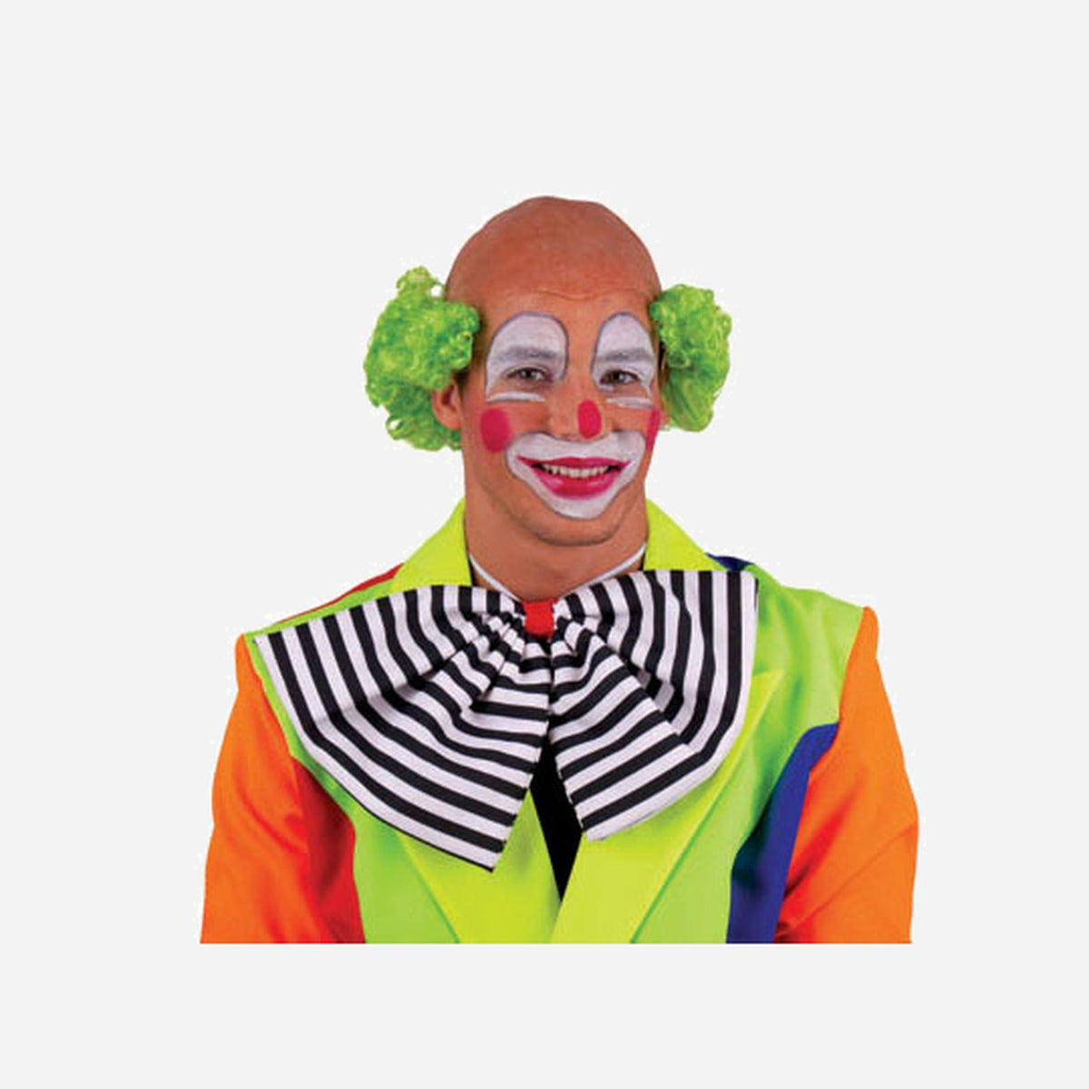 Perruque clown dégarni vert