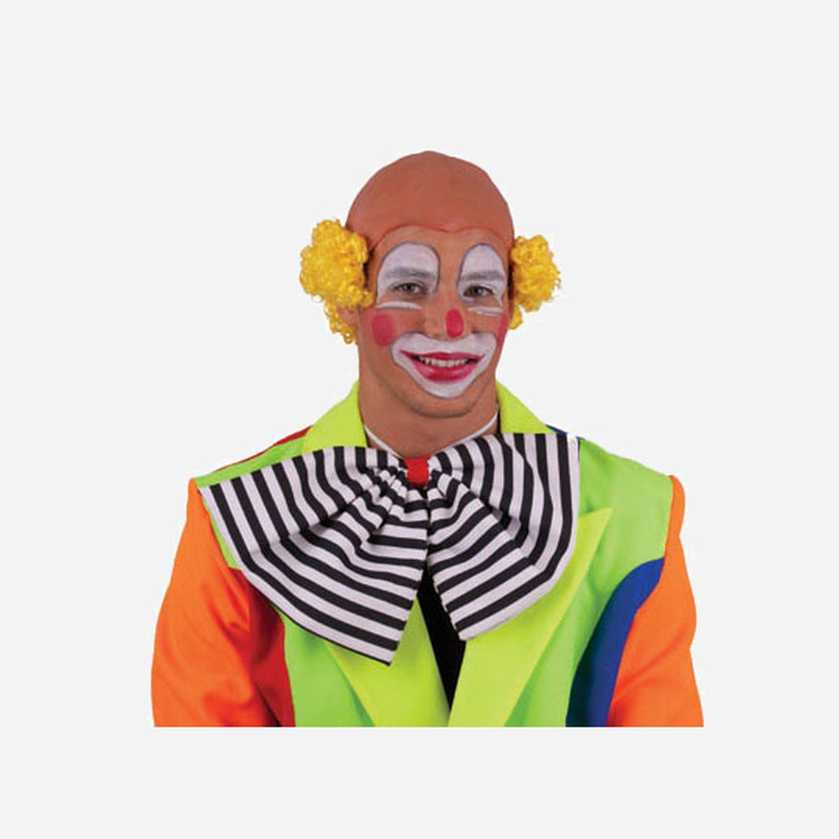 Perruque clown dégarni jaune