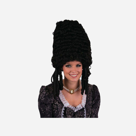 Perruque pompadour noir