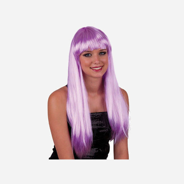 Perruque cheveux longs pretty pony lila