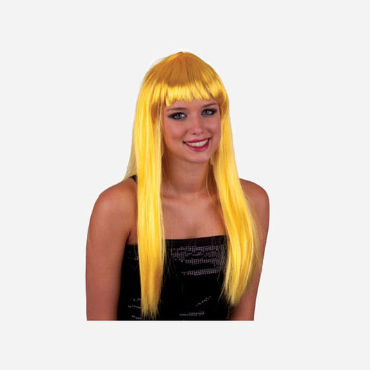 Perruque cheveux longs pretty pony jaune