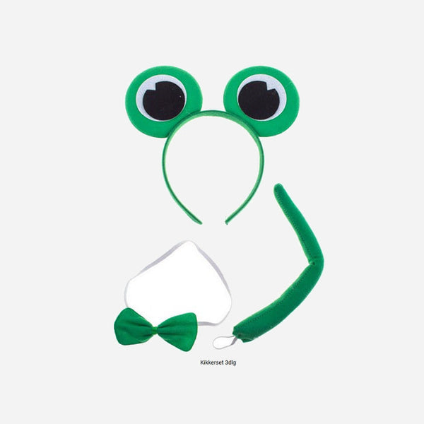Set accessoires de grenouille vert 3 pièces