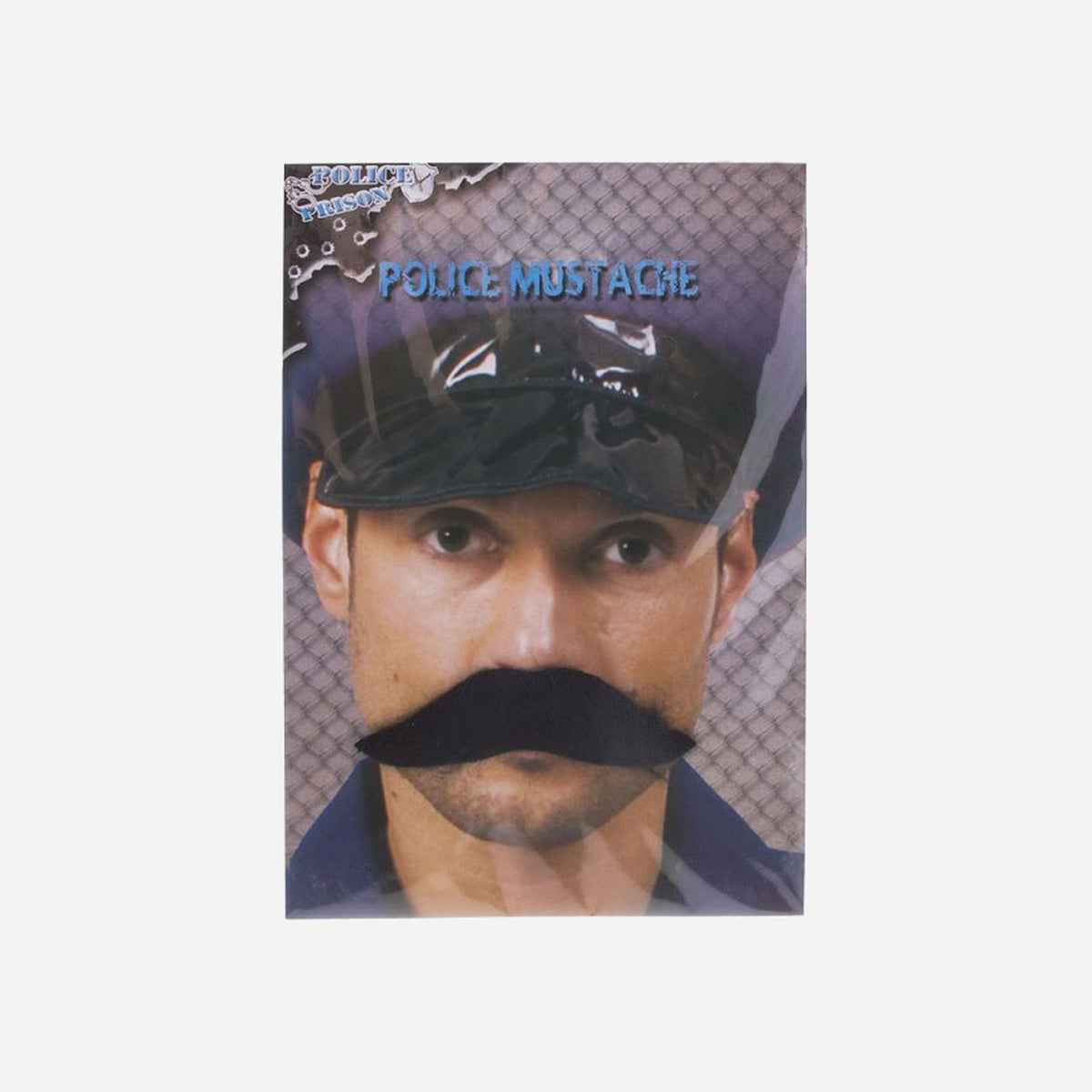 Fausse moustache police épaisse noir