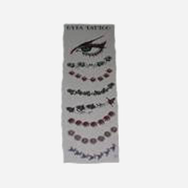 Carte avec tatouages temporaires sourcils