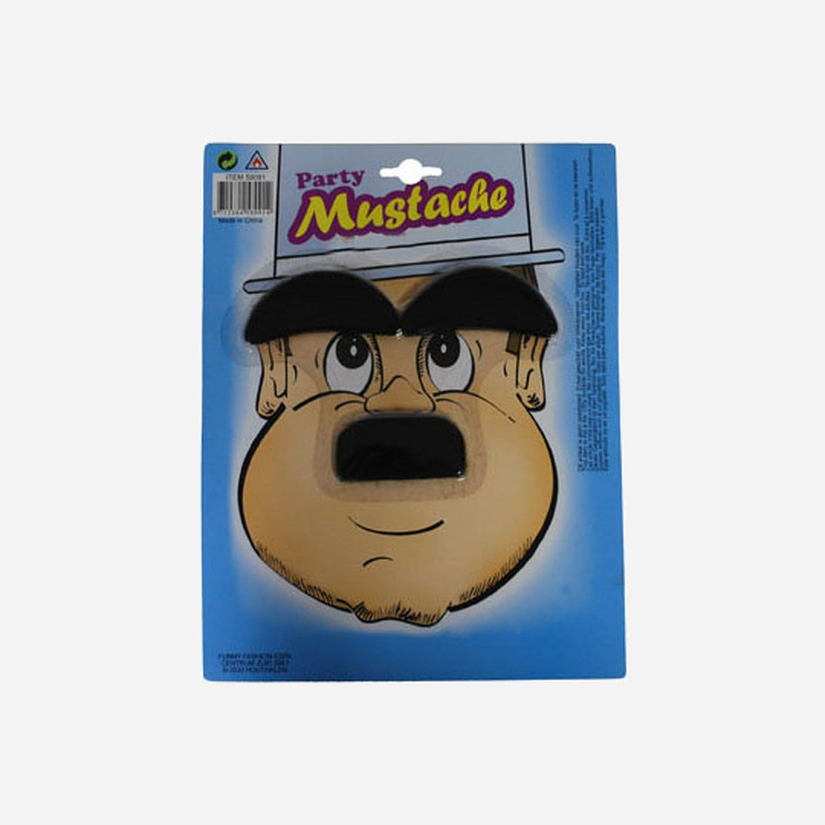 Fausse moustache et sourcils épais