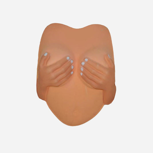 Poitrine postiche motif mains sur les seins