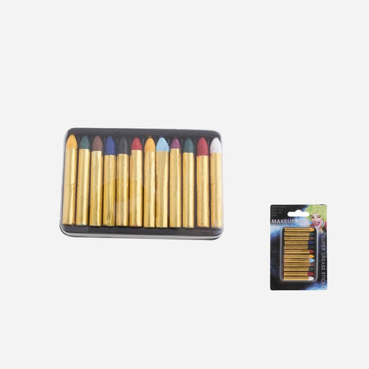Lot de 12 crayons de maquillage de fête