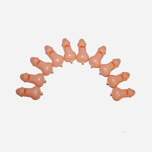 Lot de 12 sifflets mini pénis/zizi 6 cm