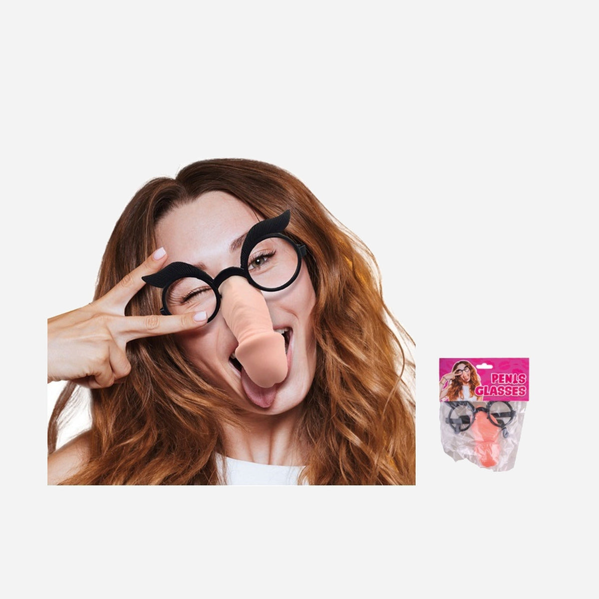 Lunettes gag avec pénis adulte