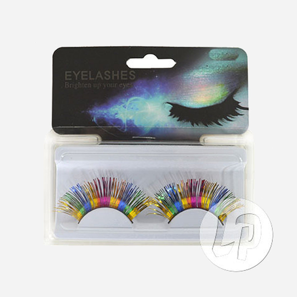 Faux cils brillants multicolore 5.5 cm
