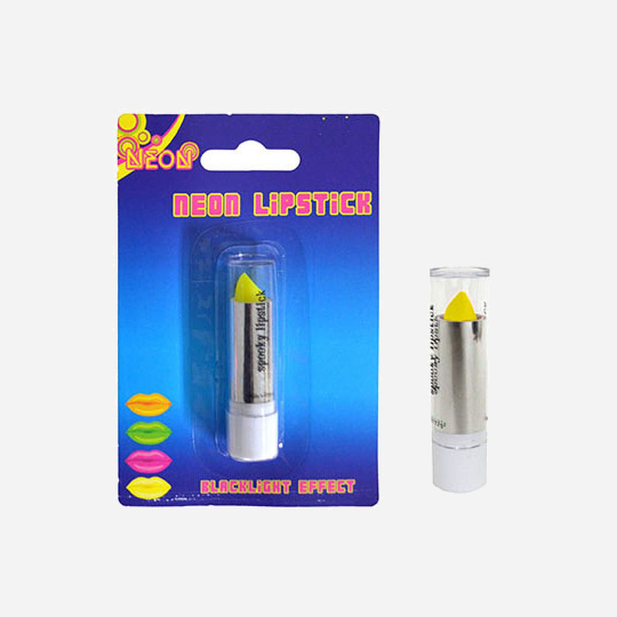 Rouge à lèvres néon fluo jaune de fête