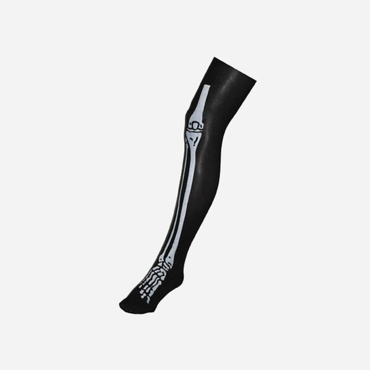 Paire de bas panty noir squelette