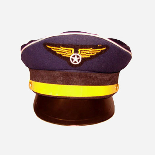 Casquette aviateur luxe bleu marine enfant fantaisie