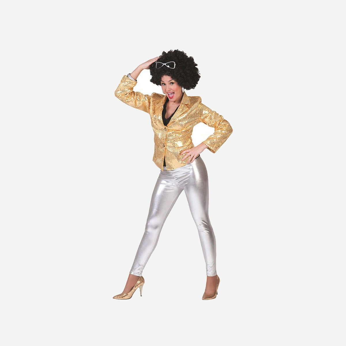 Pantalon legging argente