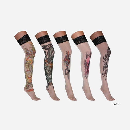 Paire de bas pour femme tatoo blanc