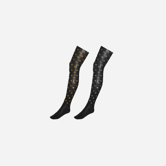 Collant pour femme à pois pailletés