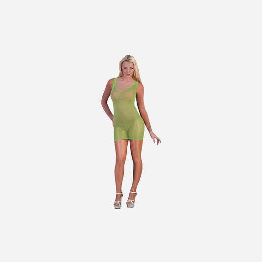 Robe filet vert neon fluo